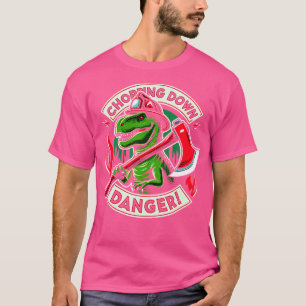 Camiseta Chamas de Combate ao Bombeiro Dinossauro T Rex