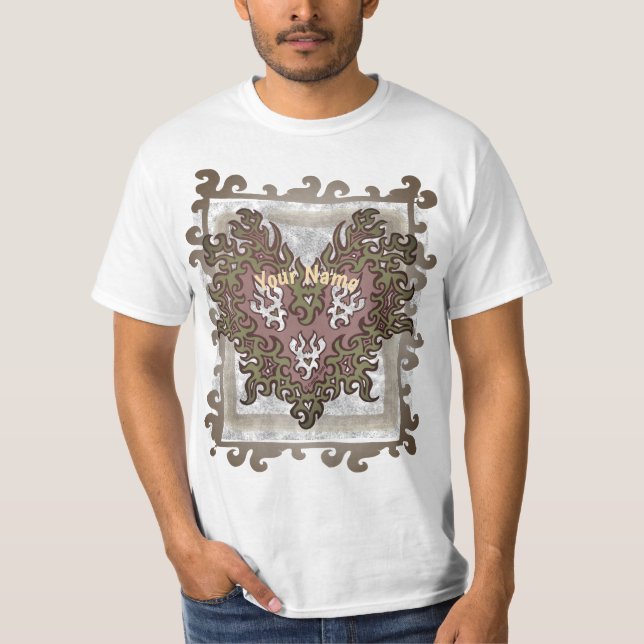 Camiseta Chamas do Coração Tribal (Frente)