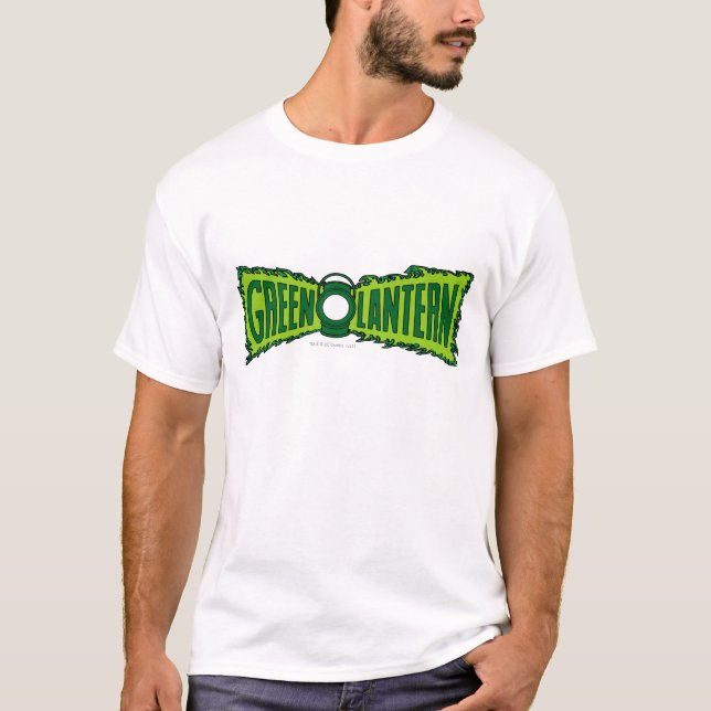 Camiseta Chamas do logotipo verde (Frente)