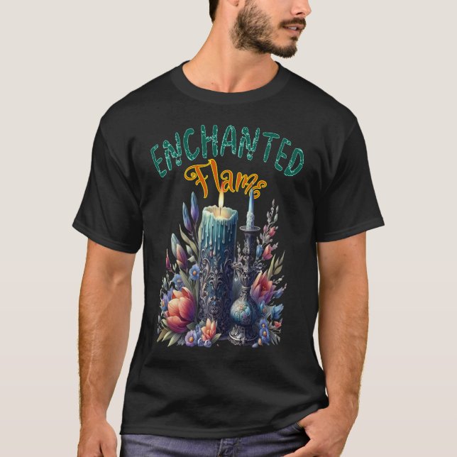 Camiseta Chamas Encantadas: Velas Queimando (Frente)