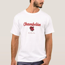 Camiseta Chambelán com Rosa vermelha de quadrado Design & Q