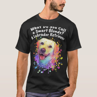 Camiseta Chame a "Smart Blone" Um Tema de Cachorro do Retri