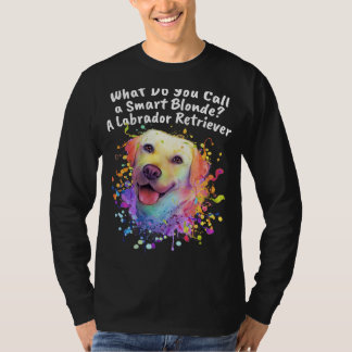 Camiseta Chame a "Smart Blone" Um Tema de Cachorro do Retri