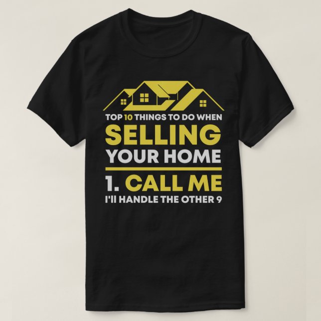 Camiseta Chame-Me Agente Imobiliário Gift Funny Realtor Inv (Frente do Design)