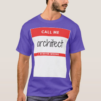 Camiseta Chame-me Arquiteto Eu Nunca Enganei o Red Sticker