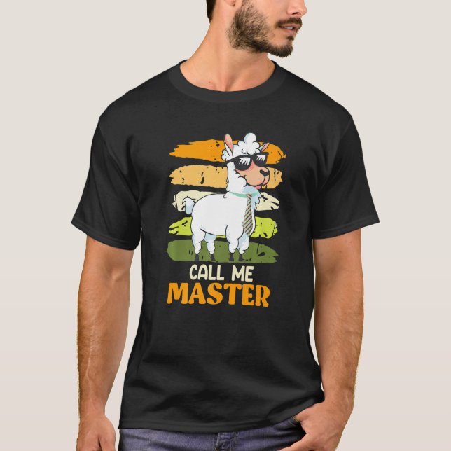 Camiseta Chame-me de mestrado Premium (Frente)