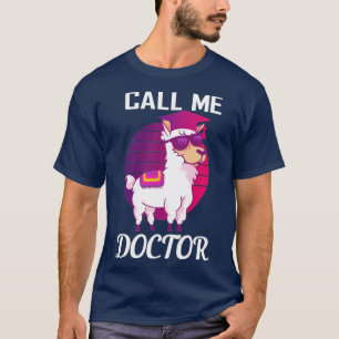 Camiseta Chame-Me Doutor Llama Alpaca Doutorado
