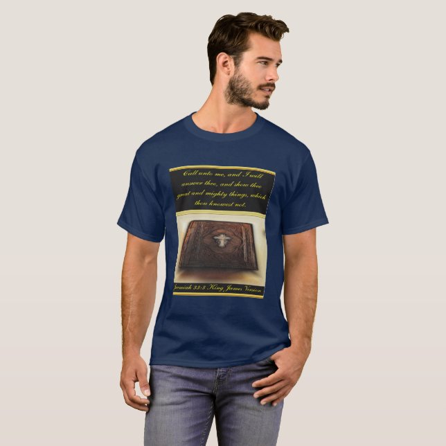 Camiseta Chame-me e eu responderei ao Jeremiah 33:3 (Frente Completa)