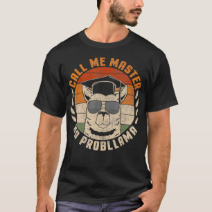 Camiseta Chame-me Mestre Lama Mestre Hat College Gra