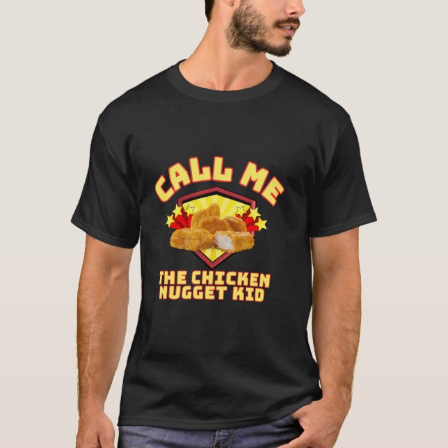 Camiseta Chame-Me O Rapaz Chicken Kid Engraçado Comendo F (Frente)