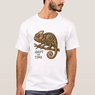 Camiseta Chameleão Steampunk Adapt In Time