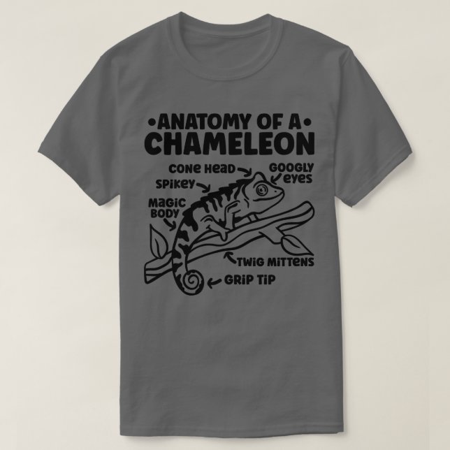 Camiseta Chameleon Anatomia De Camaleão (Frente do Design)