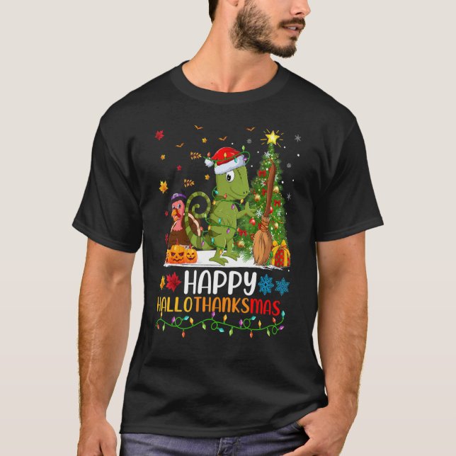 Camiseta Chameleon Animal Happy Chameleon Hellothanksmas (Frente)
