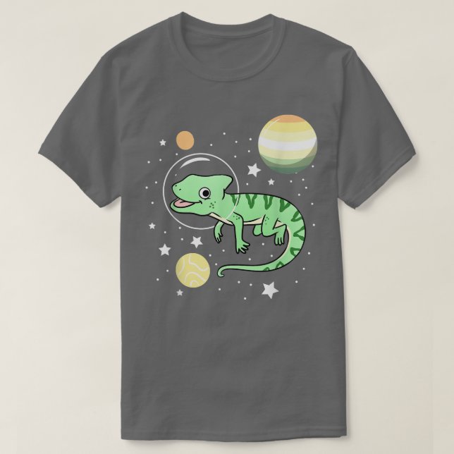 Camiseta Chameleon Astronaut Genderflor Pride  (Frente do Design)