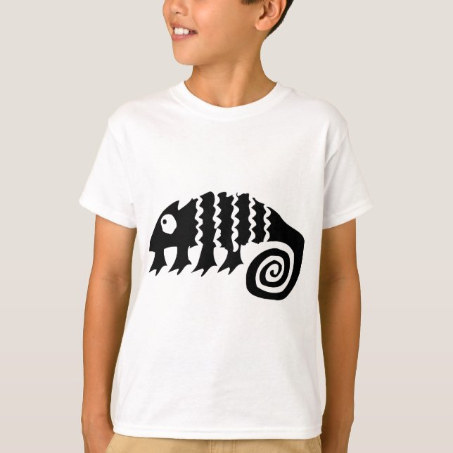 Camiseta Chameleon, desenho africano (Frente)