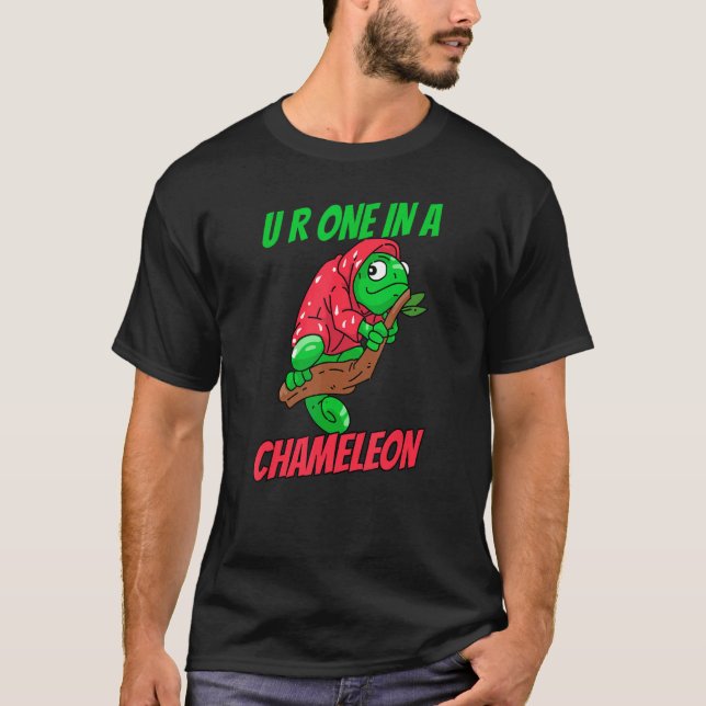 Camiseta Chameleon dizendo Du Bist Einer Aus Chameleons 3 (Frente)