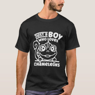 Camiseta Chameleon É Um Menino Que Ama Camaleões Lizard