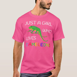 Camiseta Chameleon É Uma Menina Que Ama Camaleões