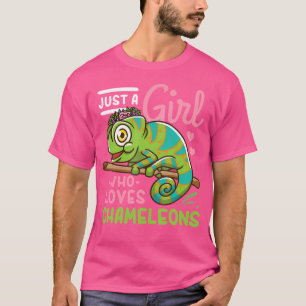 Camiseta Chameleon É Uma Menina Que Ama Camaleões