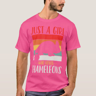 Camiseta Chameleon É Uma Menina Que Ama Camaleões