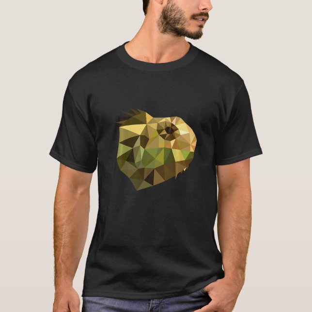 Camiseta Chameleon Lizard Polygon Art Terrarium (Frente)