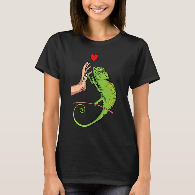 Camiseta Chameleon  Lizard Women Girls Kids (Frente)
