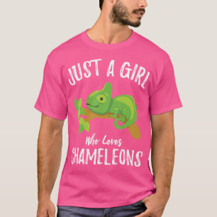 Camiseta Chameleon Lover Apenas Uma Menina Que Ama Camaleõe