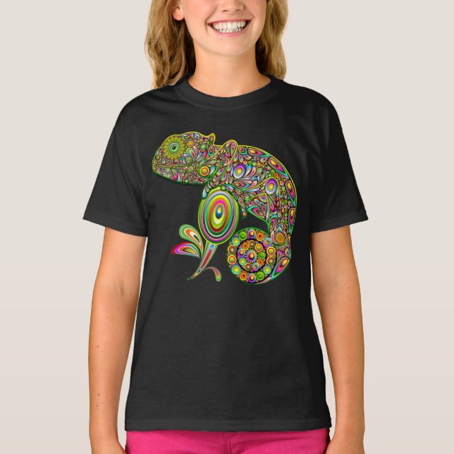 Camiseta Chameleon Psychedelic Fantasy (Frente)