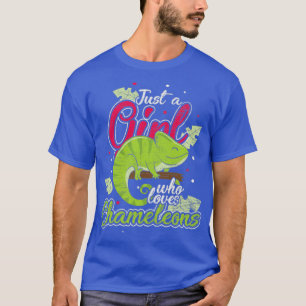 Camiseta Chameleon Reptile Girl Retro Chameleons