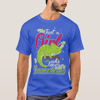 Camiseta Chameleon Reptile Girl Retro Chameleons