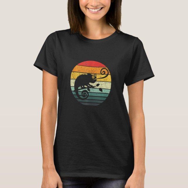 Camiseta Chameleon Retro Sunset Vintage (Frente)