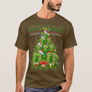 Camiseta Chameleon Xmas Lighting Tree Chameleon Ugly