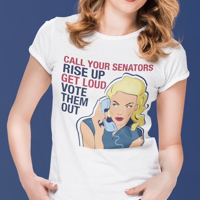 Camiseta Chamem a vossa senadora feminista democrata femini (Criador carregado)