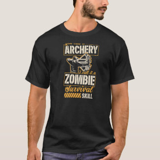 Camiseta Chamo-Lhe Archery Eu Chamo-Lhe Zombie Survival Sk