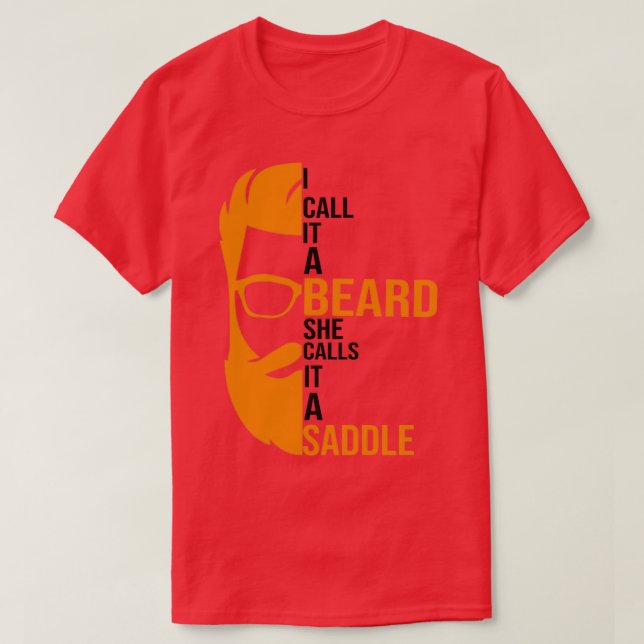 Camiseta Chamo-Lhe Uma Barba Que Ela Chama De Presente Engr (Frente do Design)