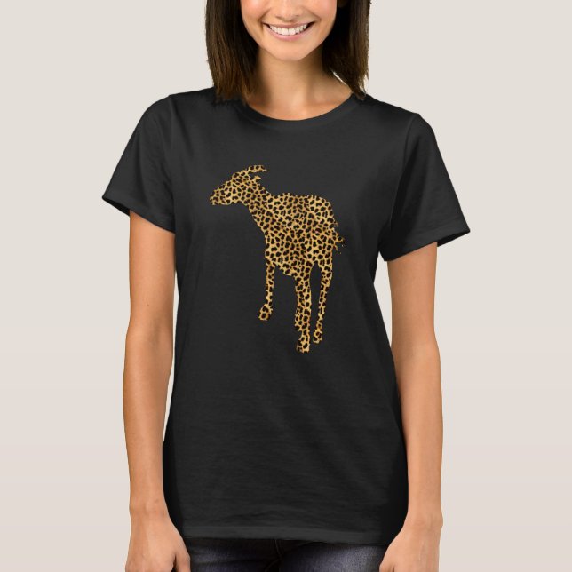 Camiseta Chamois Leopardo Impressão Capa Antílope Animal Wo (Frente)