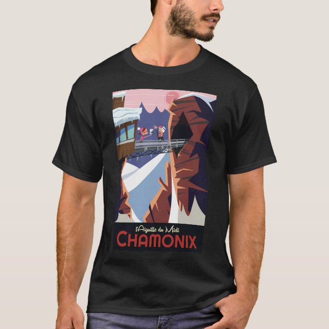 Camiseta Chamonix L'Aiguille Du Midi Poster (Frente)