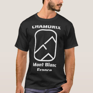 Camiseta Chamonix mont blanc frança esqui snowboarding