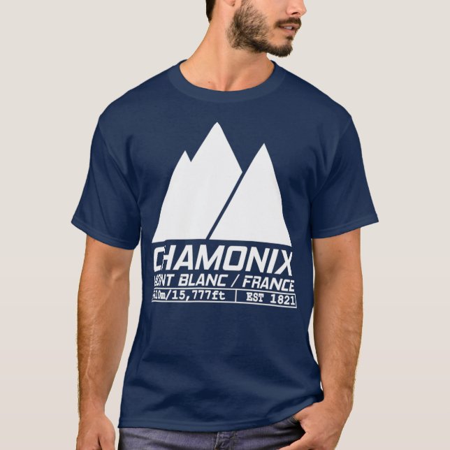 Camiseta Chamonix Ski Resort Skiing Mont Blanc França (Frente)