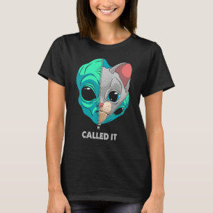Camiseta Chamou de Gatinho Alien Pastel Goth Astronauta S