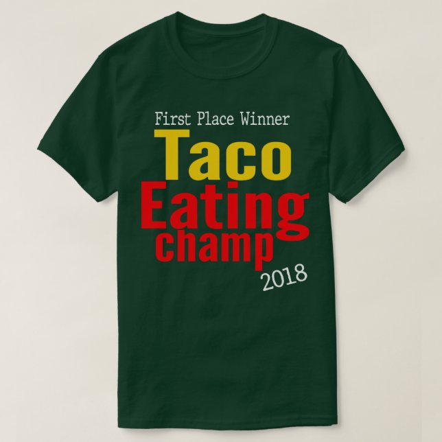 Camiseta Champ Comer Taco 2018 (Frente do Design)