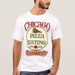 Camiseta Champ de Comida da Pizza Chicago