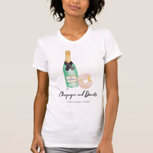 Camiseta Champagne e aguarela T das rosquinhas