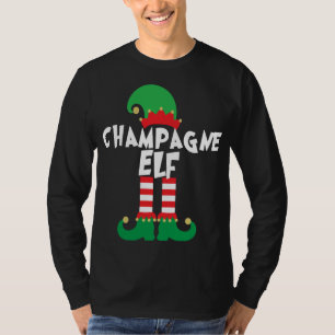 Camiseta Champanhe Elf Engraçado Esquadra de Natal Correspo