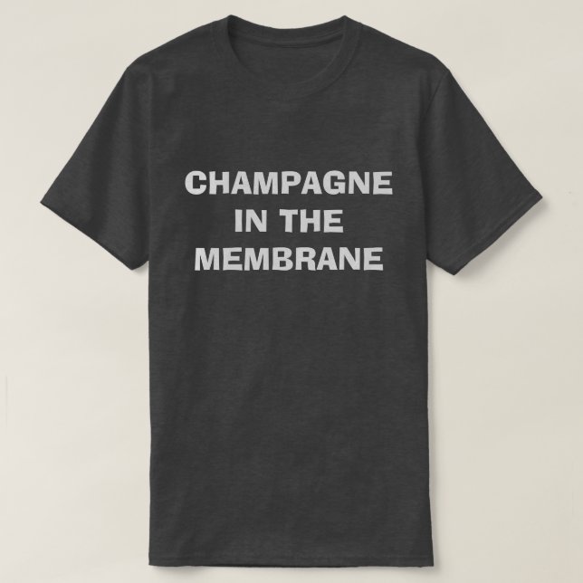 Camiseta Champanhe no T-Shirt Membrana (Frente do Design)
