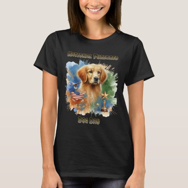 Camiseta Champion Ouro Retriever Sparkles Com Troféu (Frente)
