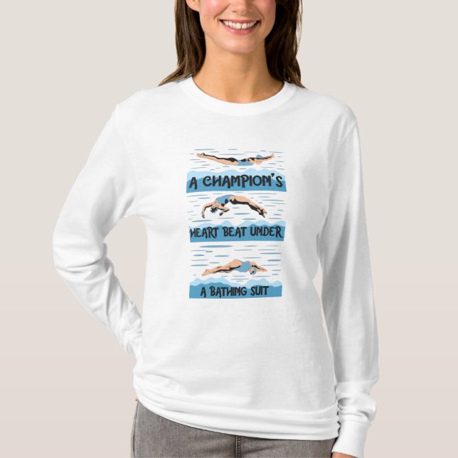 Camiseta Champions Swimmer - Fato De Banho (Frente)