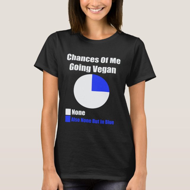 Camiseta Chances de Caçadores de Eu Ir Caçar Vegano (Frente)