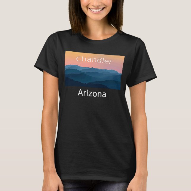Camiseta Chandler Arizona Mountain sunset hometown (Frente)