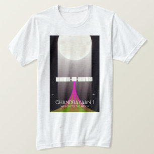 Camiseta chandrayaan -1 Missão espacial à Lua